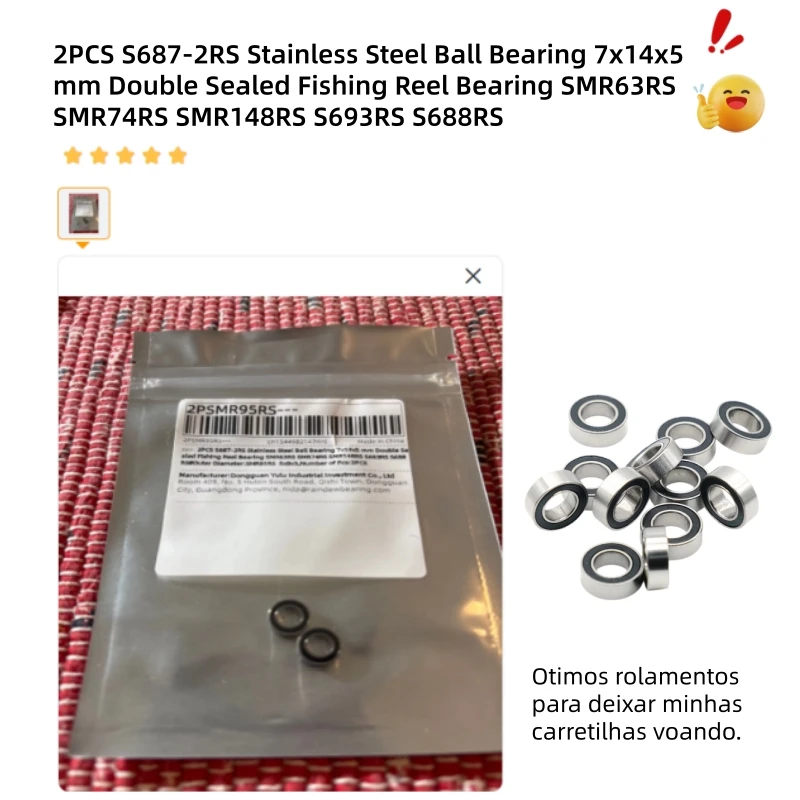 5 Stück S6805RS 25 x 37 x 7 mm ABEC-7 440C Edelstahl-Kugellager SMR85RS SMR105RS SMR128RS S608RS S6900RS S684RS S6701RS S623RS – Detail 10