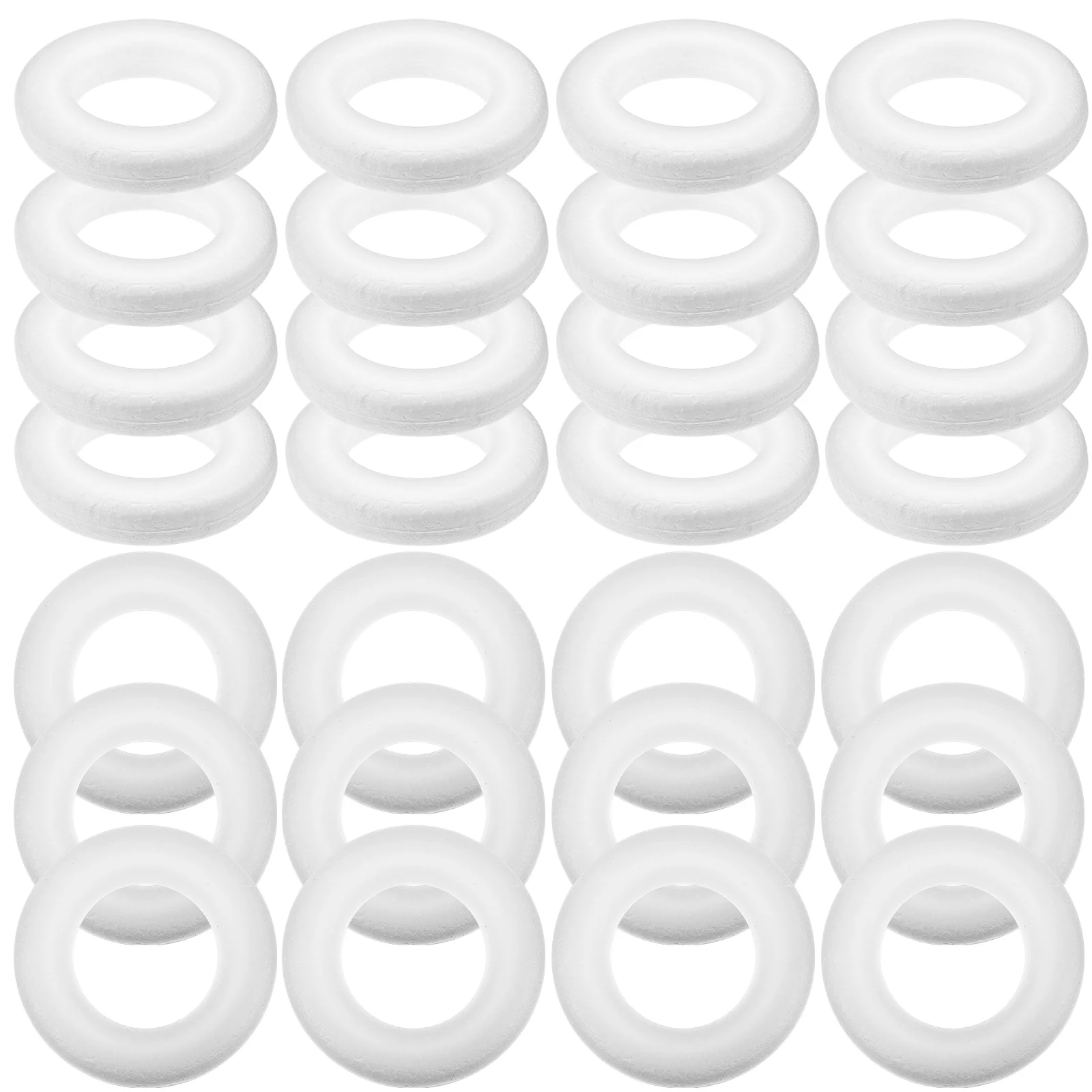 30 Pcs Gadgets Christmas Decorations Polystyrene Shapes Foam Craft Wreath Circles