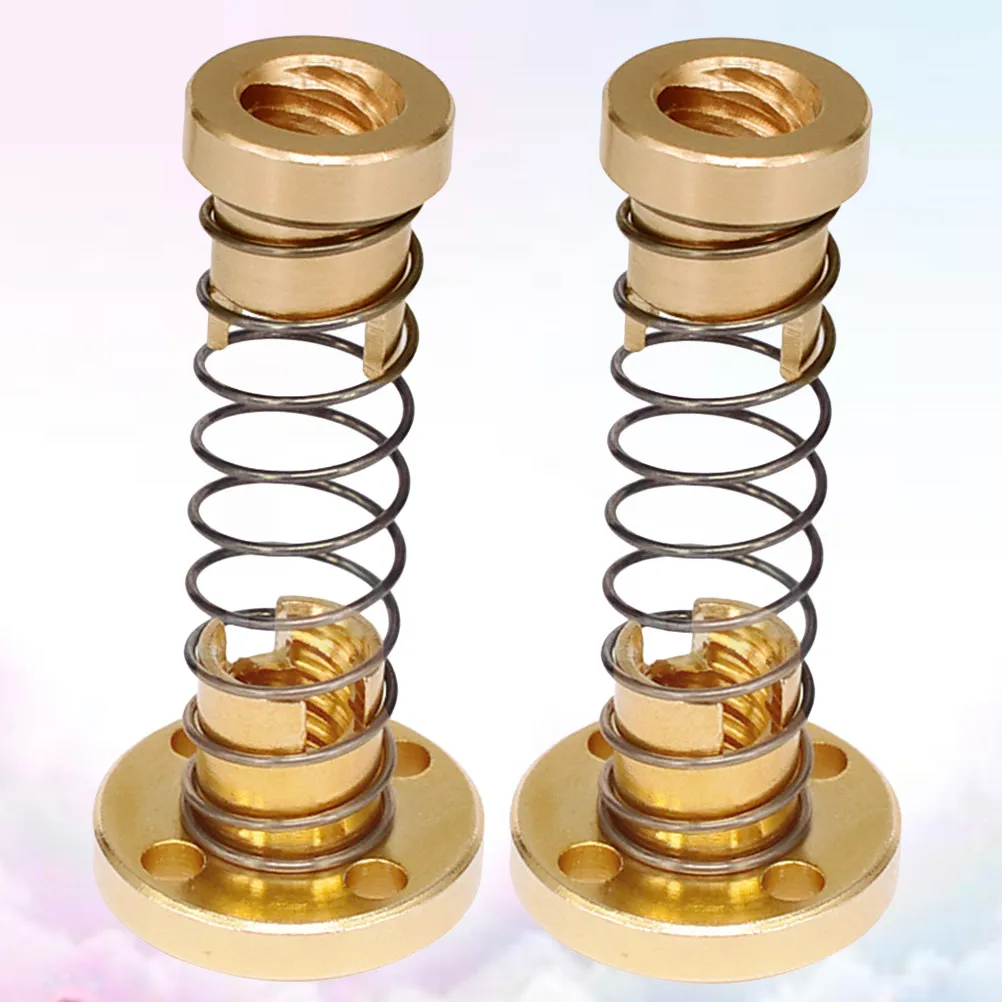 

2 Sets 3D Printer Lead Screw Kit T8 Stainless Steel with Copper Nuts High Hardness Smooth Quiet Operation for Stepper Motor and