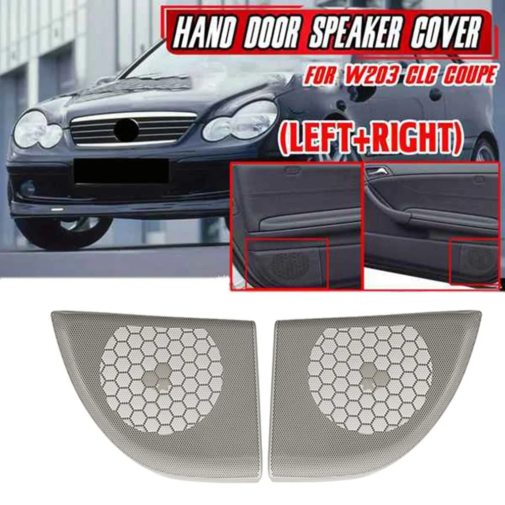 2Pcs Car Front Door Speaker Cover Trim Speaker Grille for - -Class Coupe W203 2008-2011