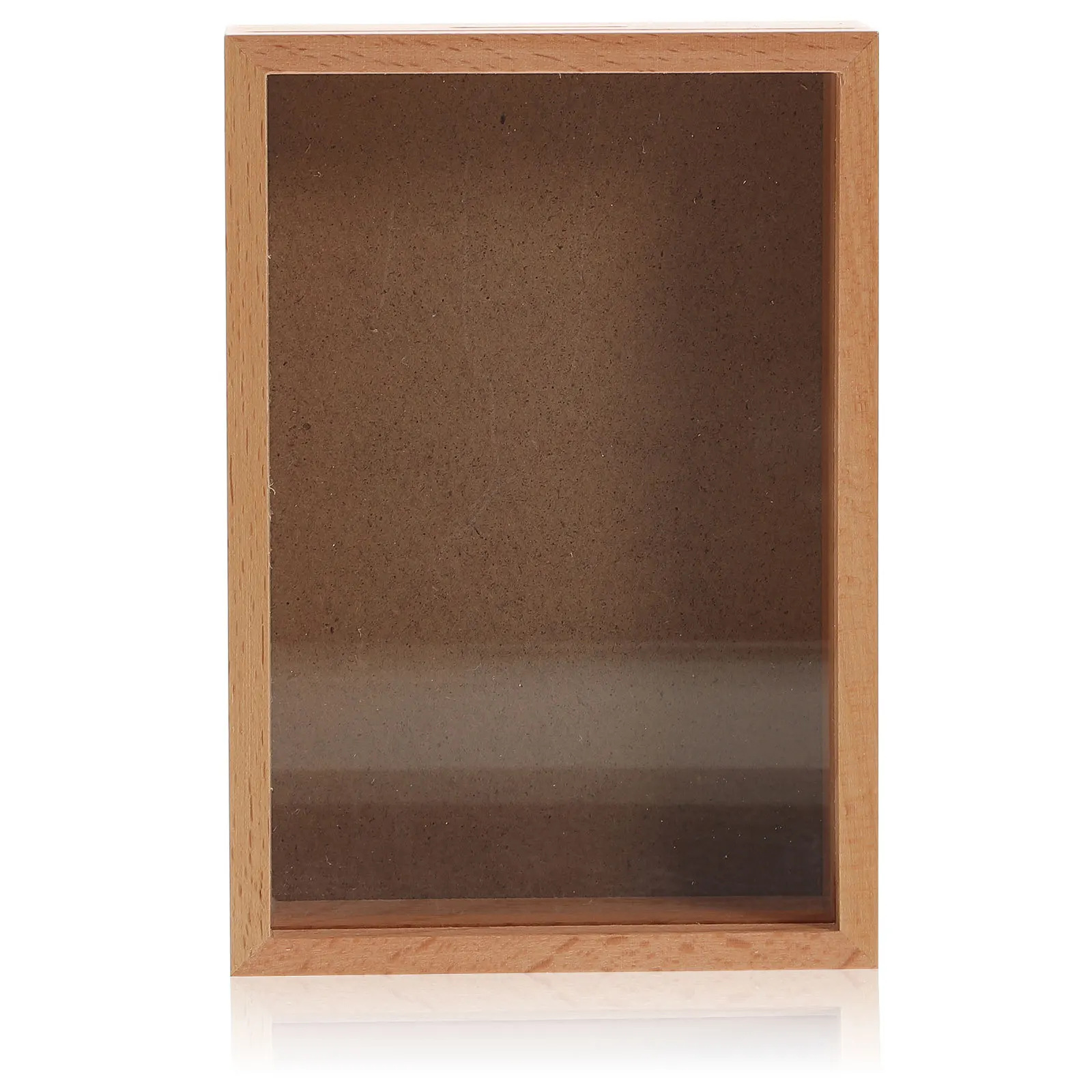 

Wooden Money Saving Box with Clear Window Piggy Bank Photo Frame Storage Jar for Coins Tips Compact Desktop Organizer Gift