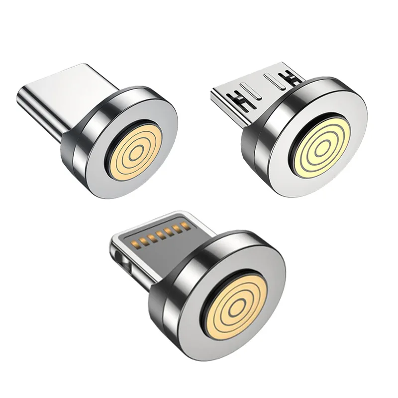 

MVQF 3pcs 5A Fast Charging Magnetic Cable Plug Tips Type C Micro USB C Plugs Phone Magnet Charger Plug for IPhone 13 12 Xiaomi