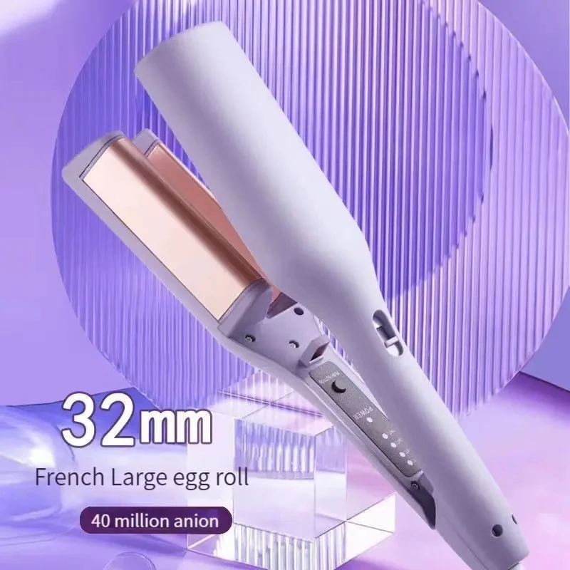 

32MM Electric Curling Iron Automatic Lambswool Curling Tool Long Lasting Styling French Styling Rotating Anti-Flame Design