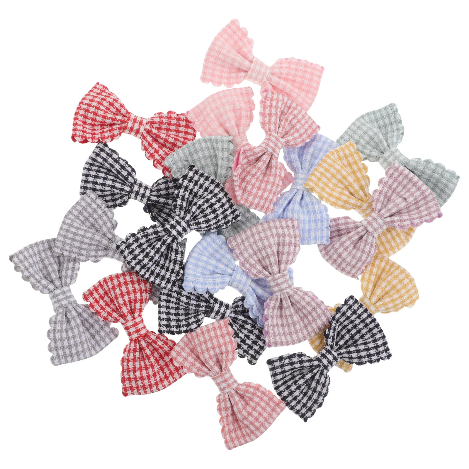 

20pcs Children's Princess Hair Clips Baby Girl Fabric Bows Barrettes Plaid Lace Design Comfortable Kids Toddler Hair for Party