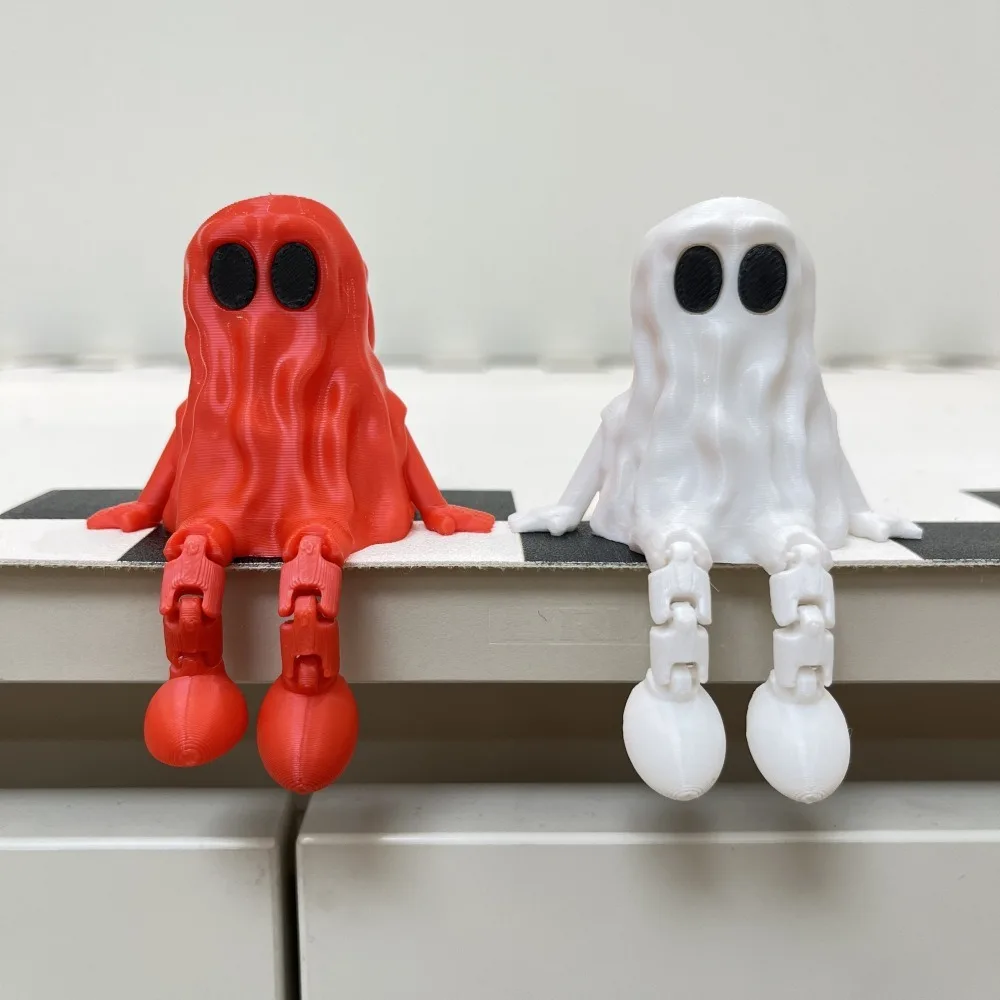 3D Printed Halloween Ghost Ornament with Movable Joints, Carnival Night Party Decor Accessories