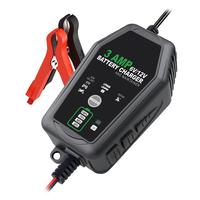 3000mA 6V 12V Fully Automatic Smart Battery Charger Maintainer for Car Motorcycle Trickle Lithium LiFePO4 Lead-Acid Battery