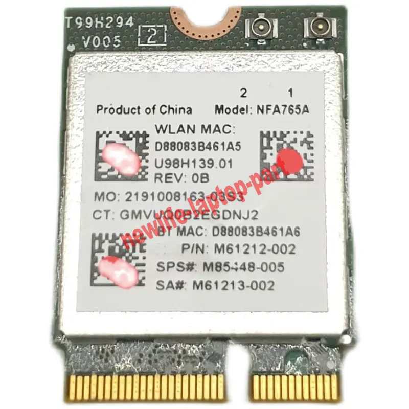 

Original Laptop WLAN WIFI Wireless BLUETOOTH Card M61212-002 M85448-005 NFA765A Free Shipping