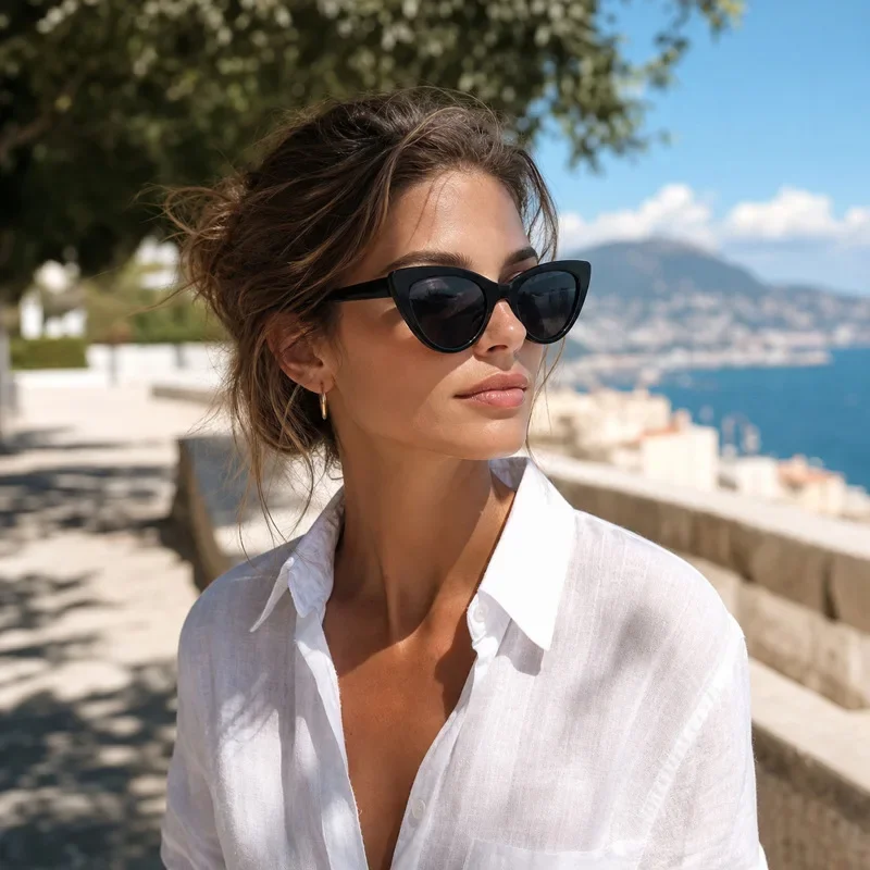 レトロセクシーキャットアイスタイルサングラス 女性用 クラシ - Sunglasses Cat Eye のレビューと価格