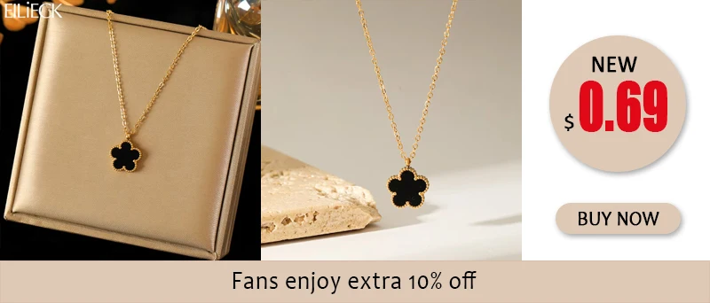 EILIECK 316L Edelstahl Halskette mit Weißem Zirkon-Blumenanhänger für Damen, Modische Drehbare Halskette, Wasserdichter Schmuck als Geschenk – Detail 3