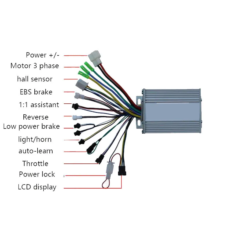 Electric Mountain Bike Controller M5 LCD Display  DC 24V/36V/48V 250W-1000W Brushless Hub Motor Controller Kit