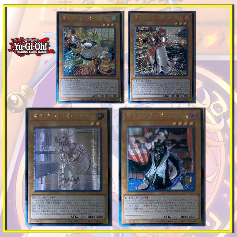 Yu-Gi-Oh Half-dragon maid Laundry Dragonmaid series UTR coarse flash DIY homemade cards boy Toy collection Birthday gifts