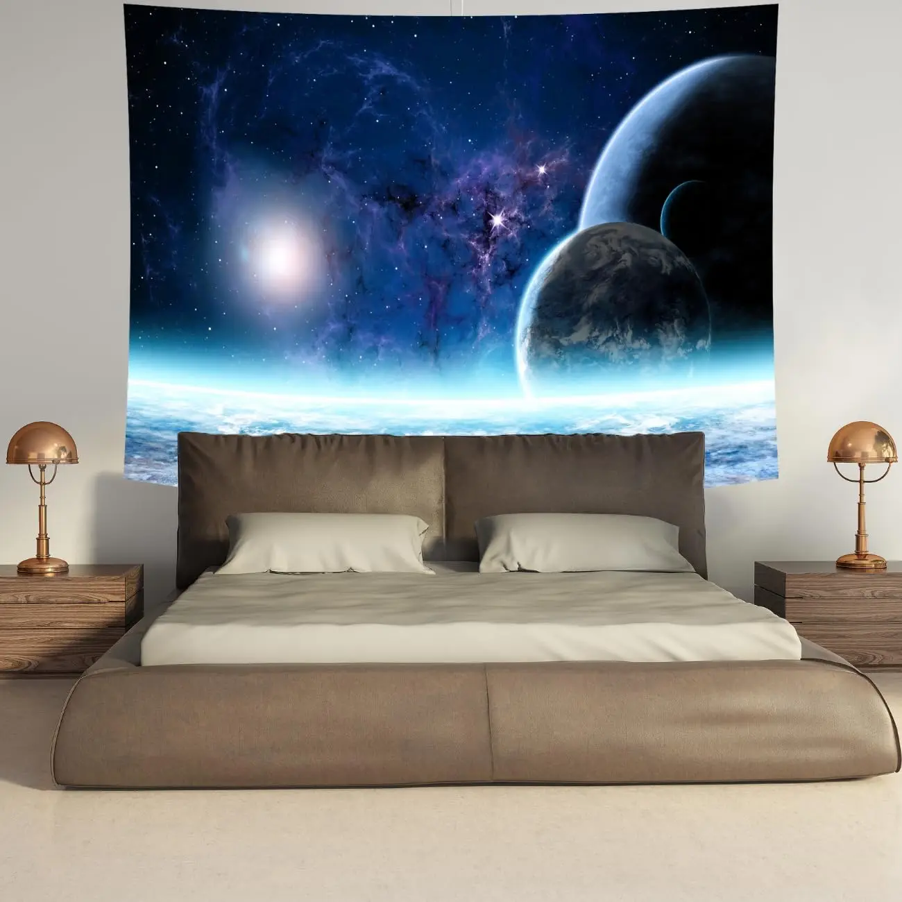 Tapestry Universe Starry Sky Cosmic Outer Space Tapestry Wall Hanging Milky Way Psychedelic Nebula Headboard for Bedroom Living