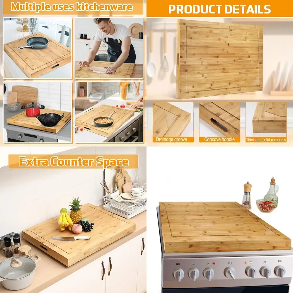 

Gas Stovetop Cover, 21.65 x 29.53, Noodle Board for Gas Burners, Expands Counter Space