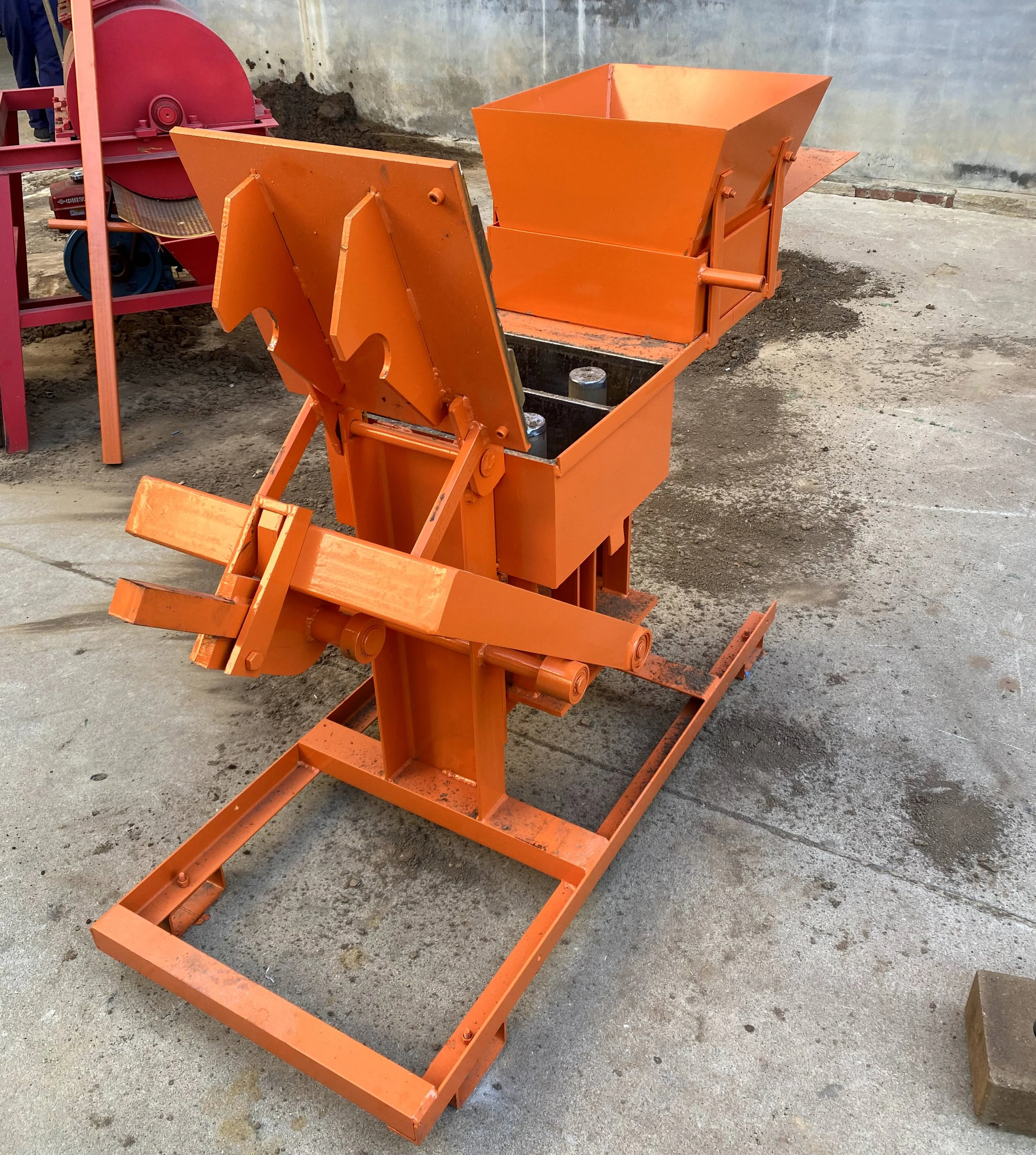 Manufacture Sale 2-40 Hand Press Manual Soil Cement Interlocking Brick Making Machine