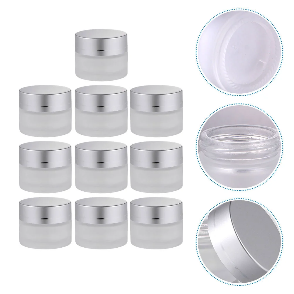 

10 Pcs Cream Bottle Jar Empty Mini Makeup Storage Dispenser Travel