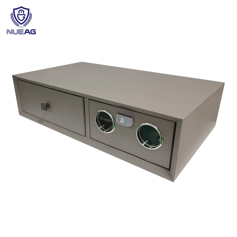 

Anti Magnetization Design One Layer Fingerprint Lock 2 Slots Watch Winder Safe Box With Storage Cabinet