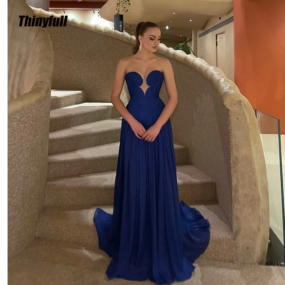 

Thinyfull A-line Chiffon Prom Dresses 2026 Sleeveless Sweetheart Evening Party Dress Long Gowns Robe De Soirée Customized ﻿