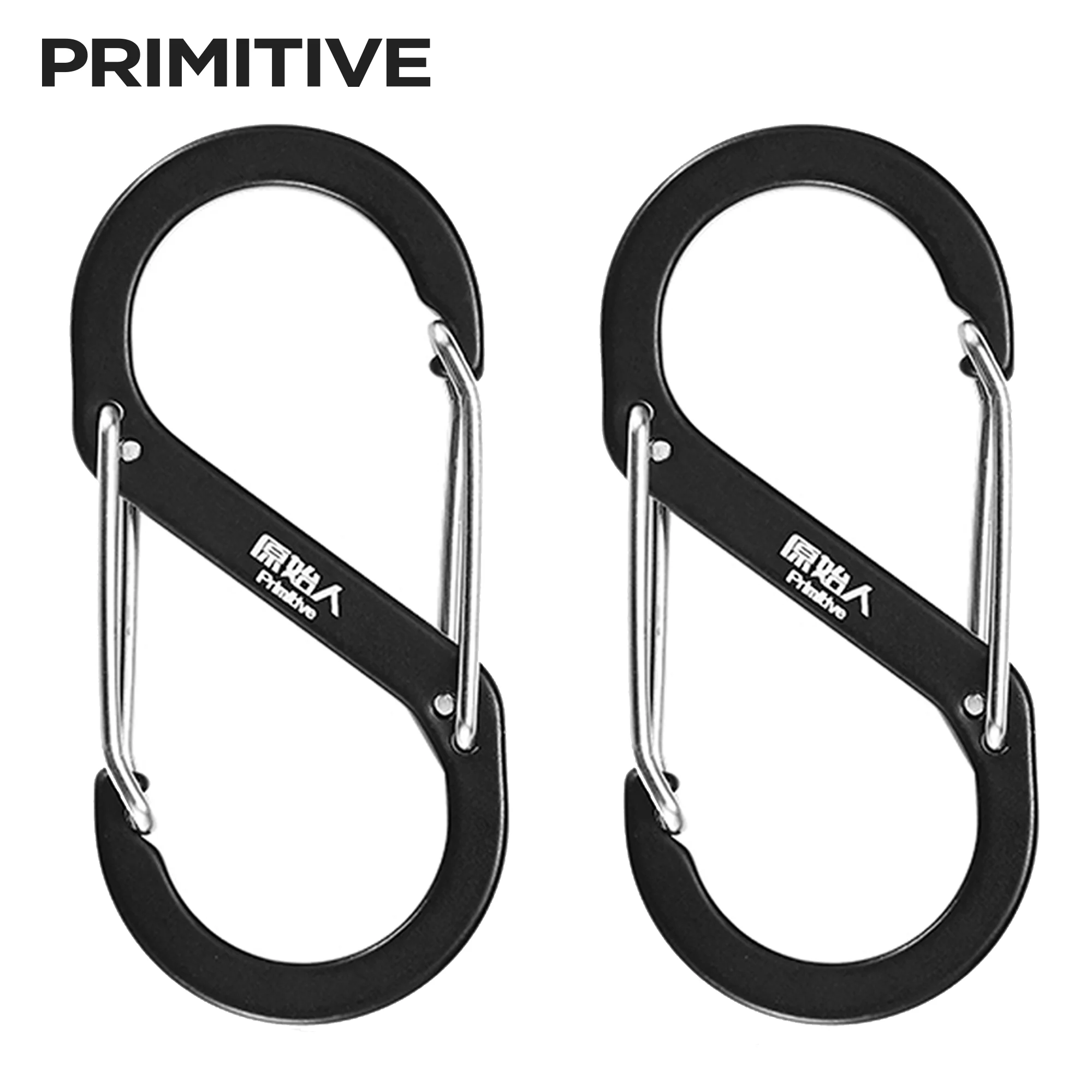 Image of PRIMITIVE S-förmige Bergsteiger-Schnalle Camping Aluminium-Hängeschnalle Multifunktionaler Schlüsselanhänger Camping-Rucksack-Schnalle