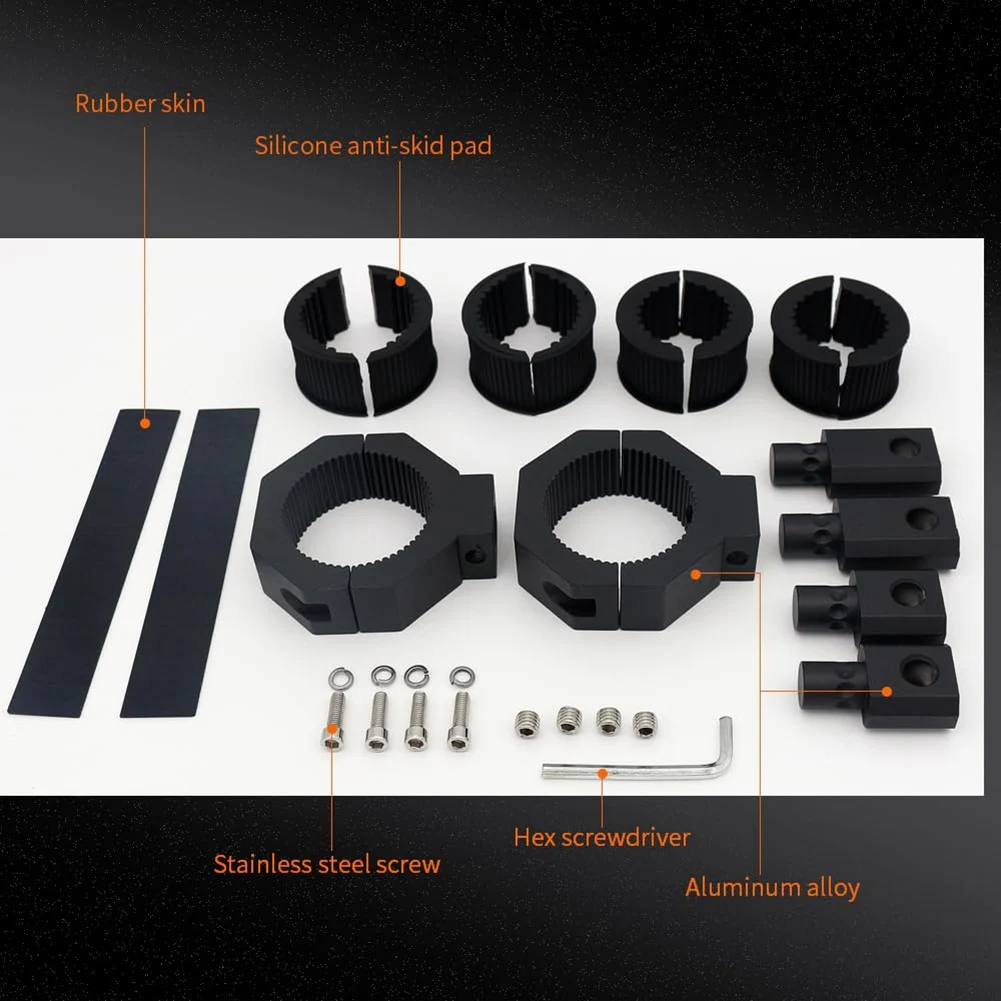 

2Pc Light Bar Mount Kit 28-50Mm Universal Work Light Tube Clamp Mounting Bracket Rotatable 360° For Motorcycle Crash Bar Parts