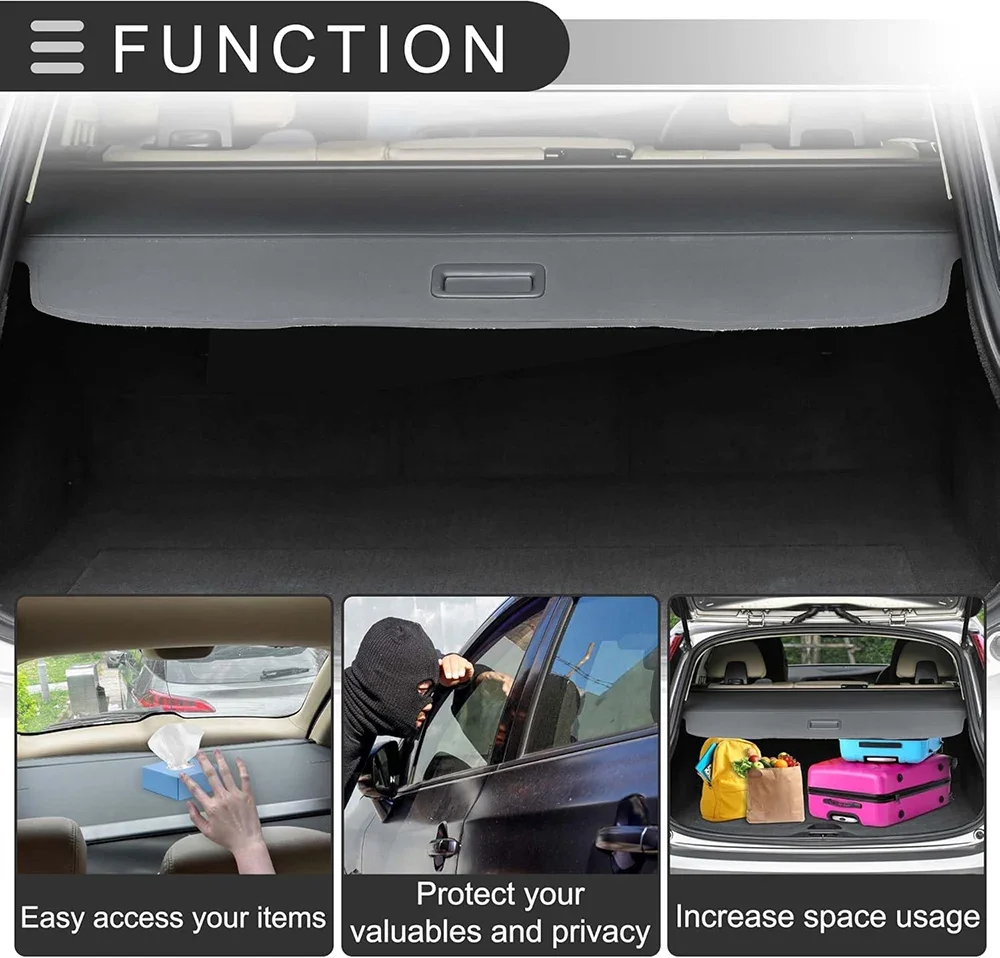 Retractable Cargo Cover for Hyundai Palisade 2024 - 2020 Rear Trunk Organizer Privacy Security Screen Shield Shade Accessories