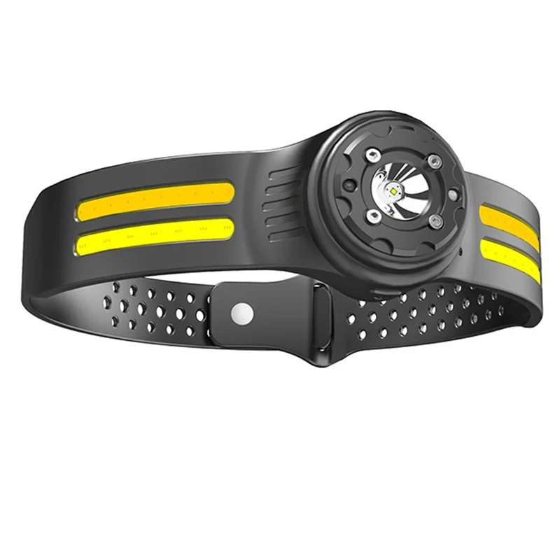 

Датчик LICE-Wave COB Головный фонарь Черный пластиковый USB-зарядка Силиконовый головной фонарь для ночного бега и езды на велосипеде