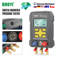 DUOYI 522A Intelligent Electronic Refrigerant HVAC Vacuum Table Manifold Gauge Air Condition Refrigeration Set for R134A 500 PSI