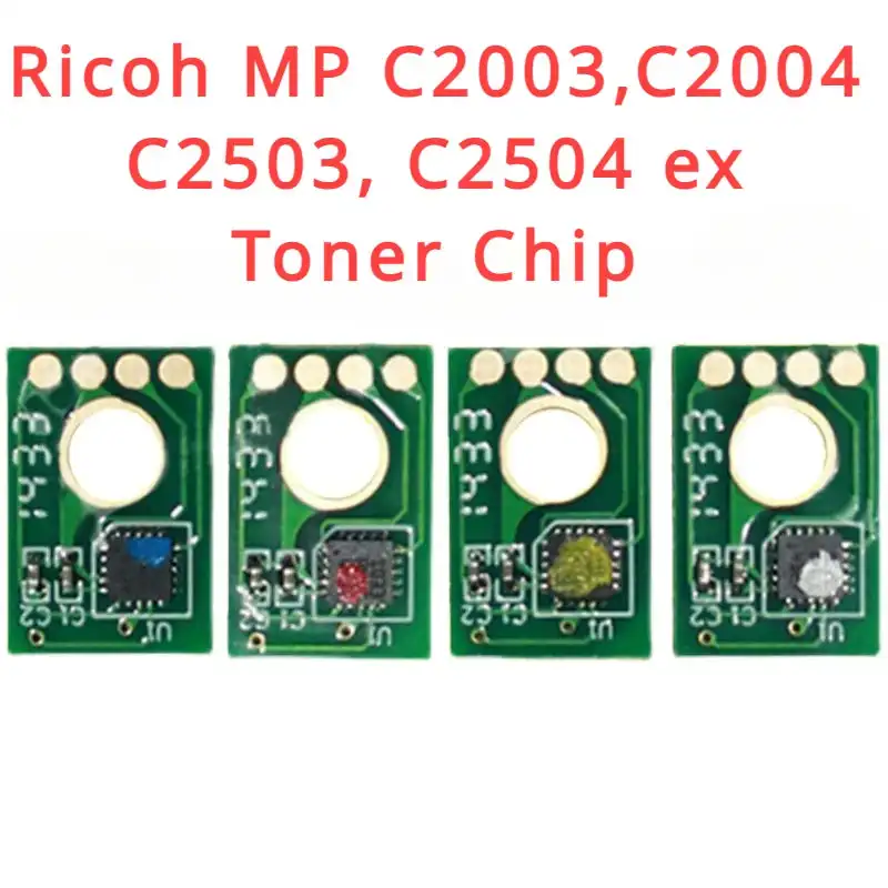 4 x Toner Chip for Ricoh MP Lanier C2003,C2004,C2004ex,C2503,C2504,C2504ex Refill