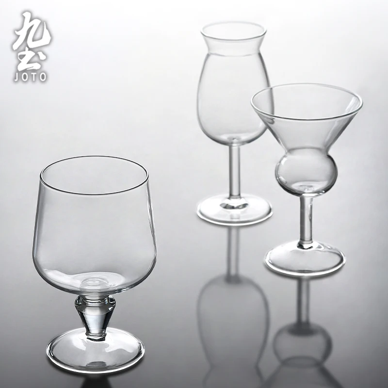 

JOTO High Borosilicate Glass Tumbler – Elegant Wine Glass for Water, Juice, Home Use CUPR0612