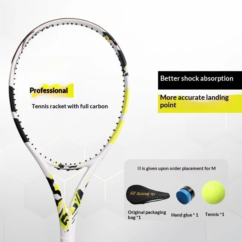 

Профессиональная теннисная ракетка из легкого углеродного волокна и графита для тренировок и соревнований, для игры в помещении и на улице, для взрослых и начинающих.