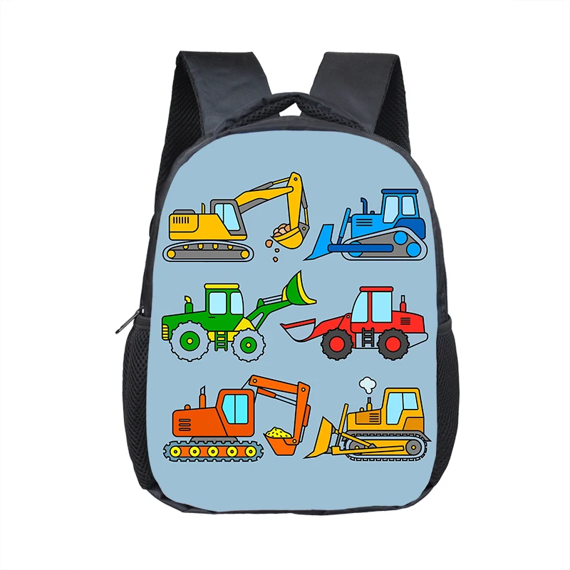 Mochila de camión/ambulancia/coche/Tractor para niños, Bolsa Escolar de jardín de infantes, mochila de excavadora con estampado de dibujos animados para niños y niñas