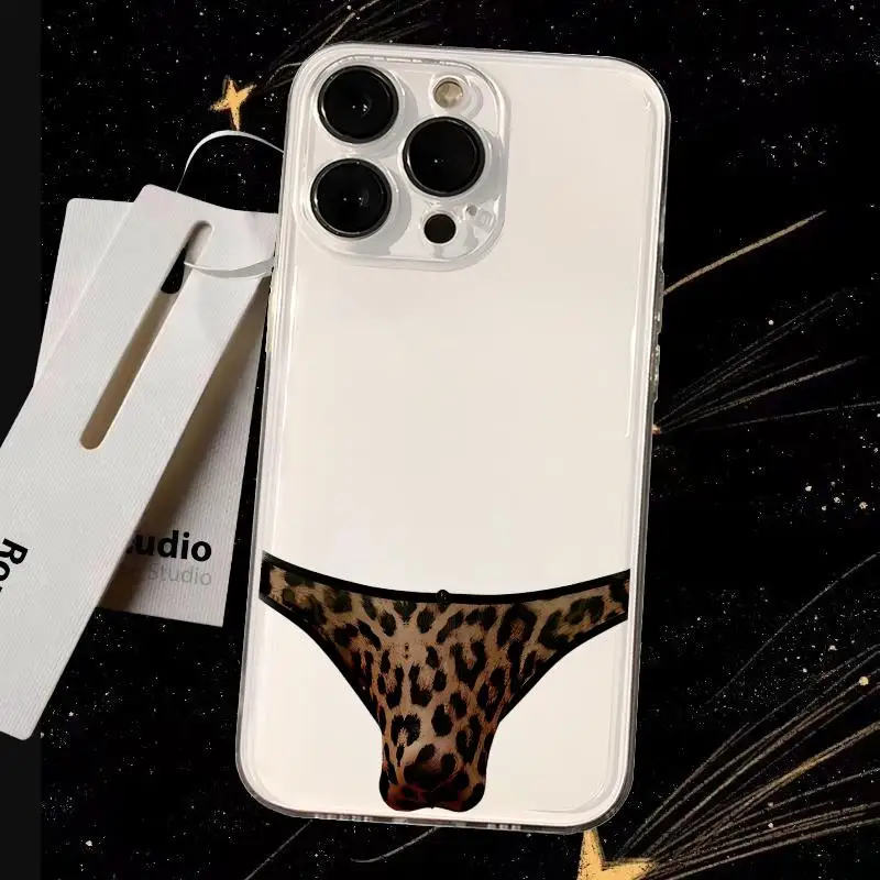 Lustige Leopardenmuster-Handyhülle für iPhone 17 16 15 11 12 14 13 Pro Max Mini X XS XR 7 Plus 17E Air Stoßfeste Schutzhülle – Detail 4