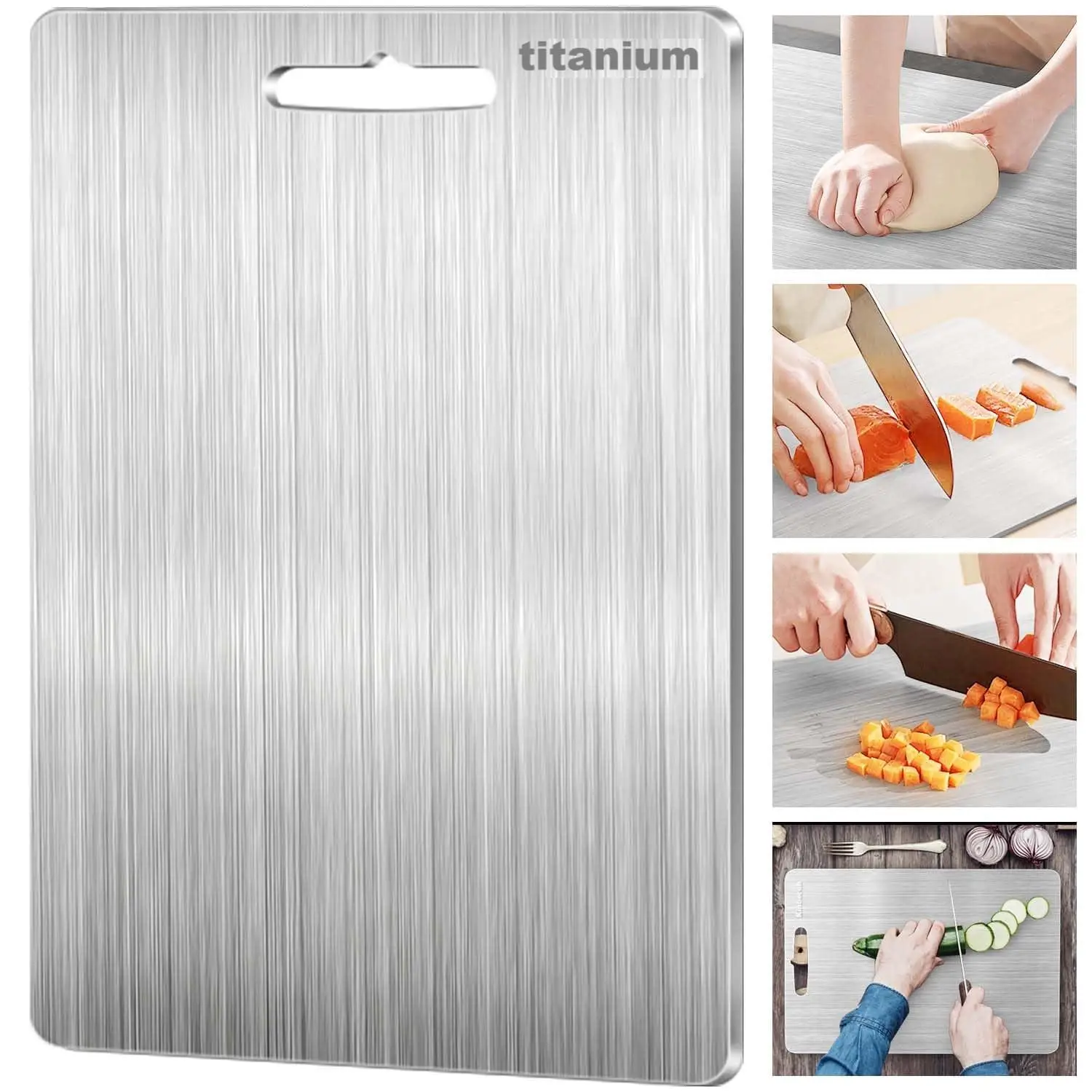 

20x29x0.2cm Titanium Cutting Boards 100% Pure for Kitchen Cutting Edge Durability Double Sided Cutting Mat