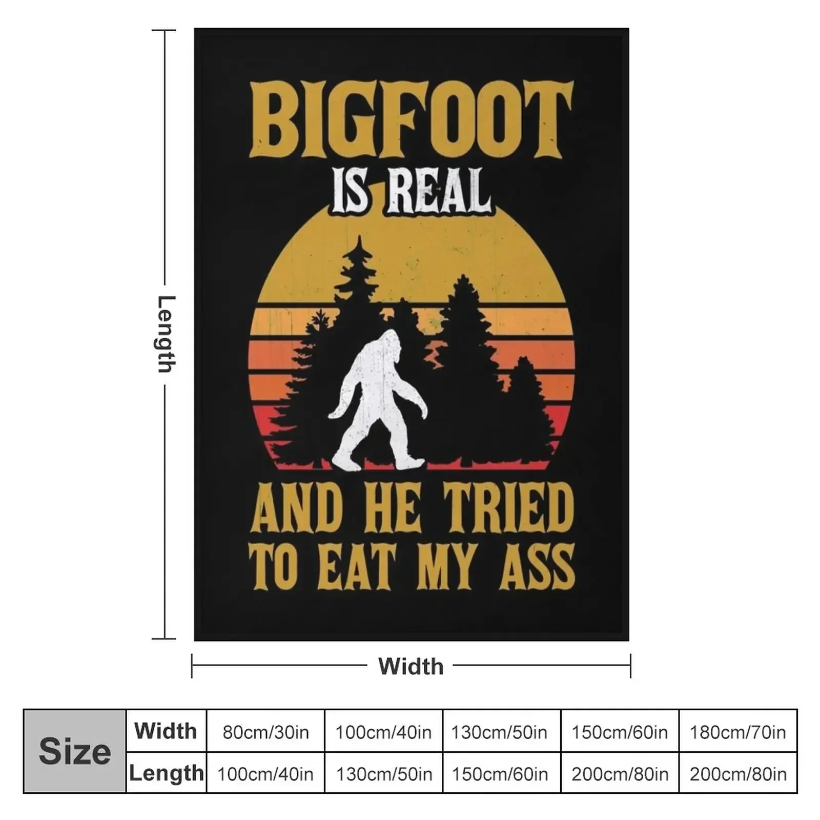 Bigfoot Sasquatch Gift Throw Blanket Softest Decorative Sofas Extra Large Throw Blankets