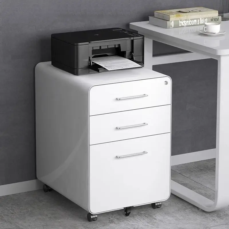 Movable cabinet, deskside printer cabinet, chest of drawers, mobile low cabinet, small cabinet under the table