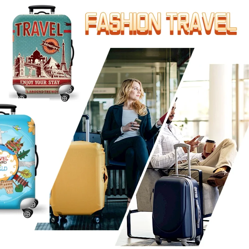 Hustý elastická svět babočka síťkovaná zavazadlového ochranný obal na zip oblek pro 18-32 palec sáček kufr kryty vozík obal cestovní příslušenství