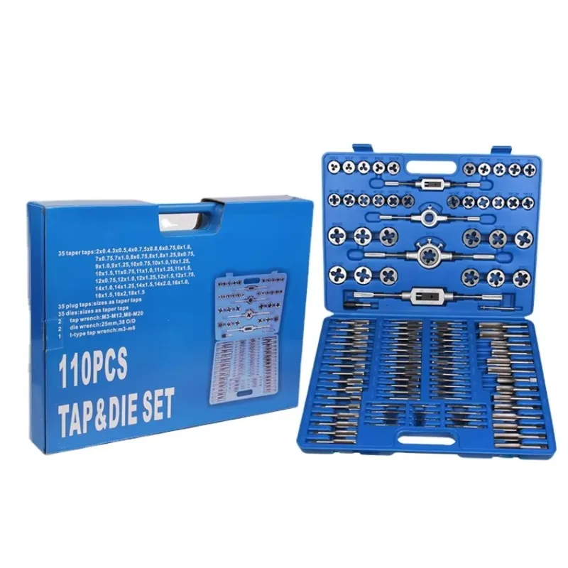 

Tap & Die Hot Sale 110 Pcs Tap Die Set Metric Tap and Die Set in Hand Tool Box with Wholesale Price
