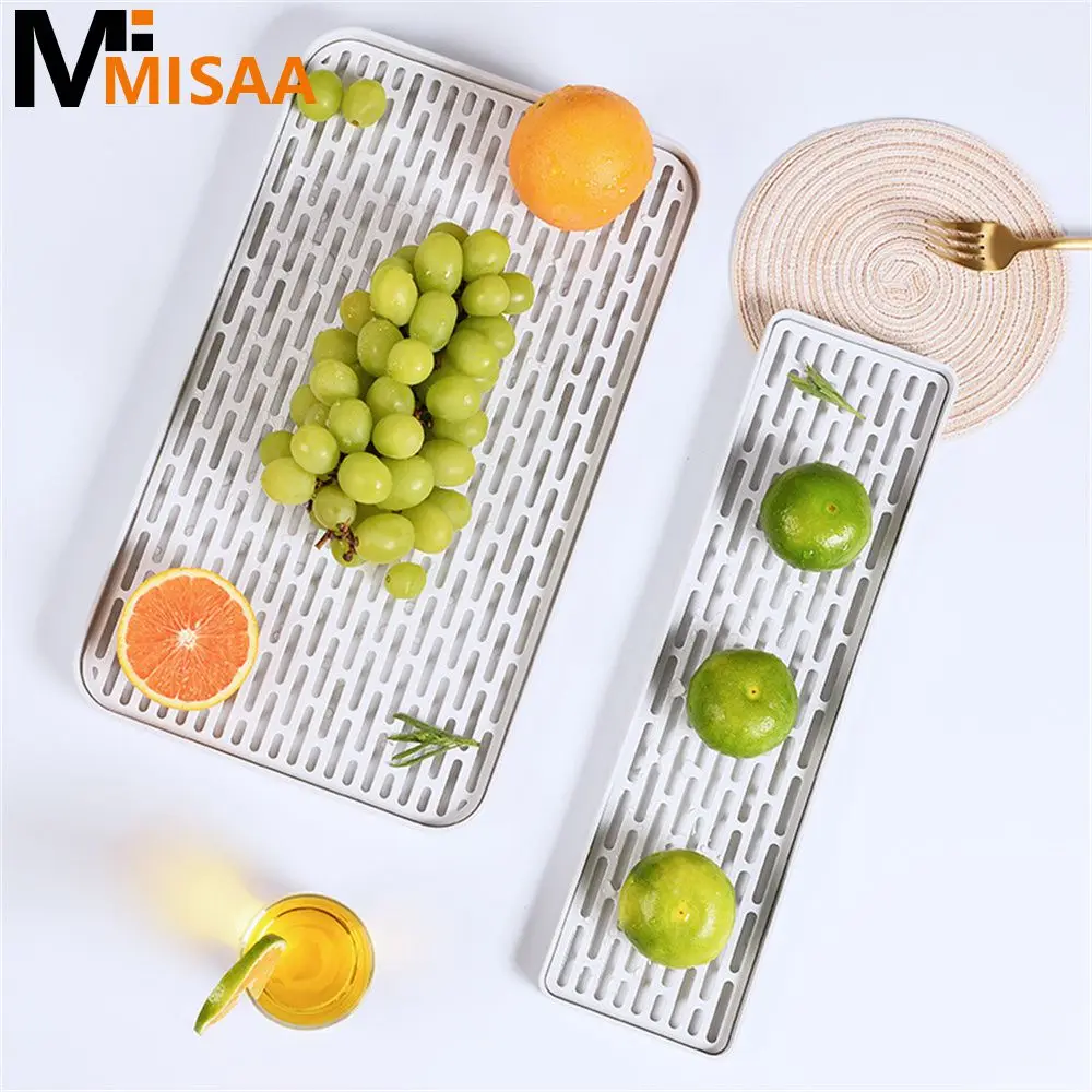 Tea Tray Double Layer Washing Drying Rectangular Kitchen Supplies Cup Storage Tray Plastic Water Cup Drain Kitchen Accessories