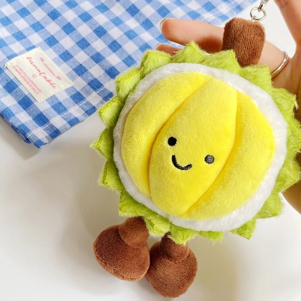 

Fruit Doll Fruit Durian Plush Keychain Fluffy Soft Durian Plush Doll Pendant Cartoon Collection Durian Plush Toy Keychain
