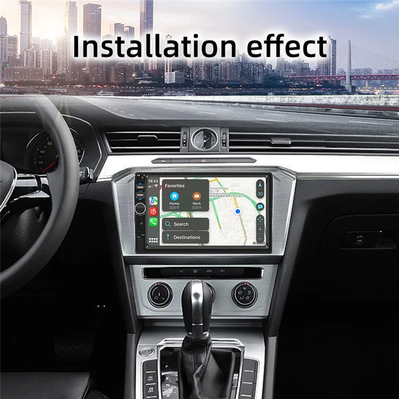 

Car Radio 7Inch HD Touch Screen Autoradio Carplay Android Auto Bluetooth Stereo Multimedia Player FM Power Aux Input, Durable-A6