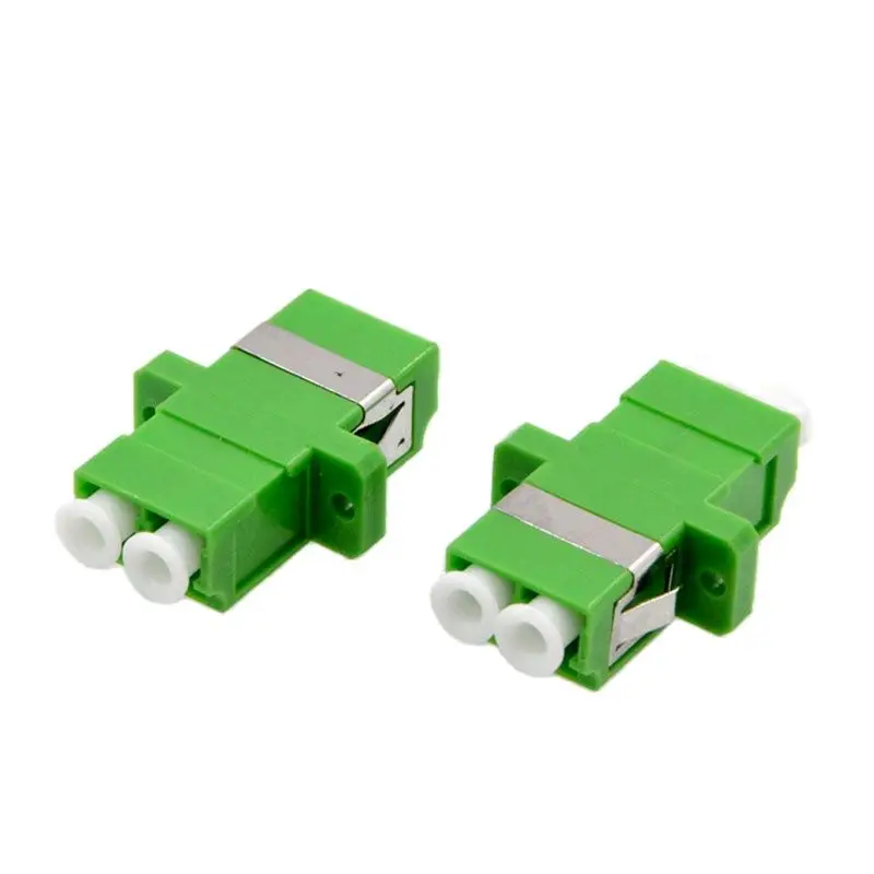 10pcs New Optic Fiber Adapter Coupler Connector LC PC APC OM3 OM4 Single Mode Duplex  FLange Connector Low Price wholesale