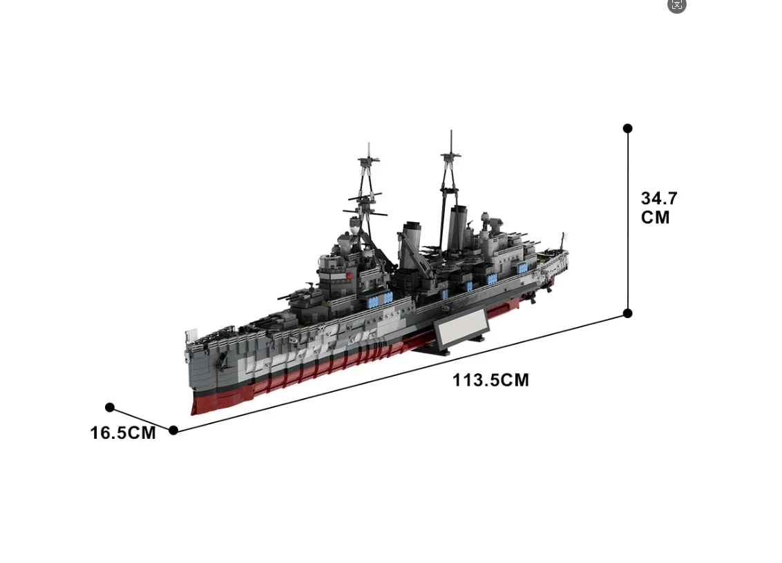 Nuevo 5557 Uds WW2 militar MOC HMS Belfast crucero pesado modelo DIY ideas creativas juguete para niños de alta tecnología regalo de cumpleaños bloques de construcción