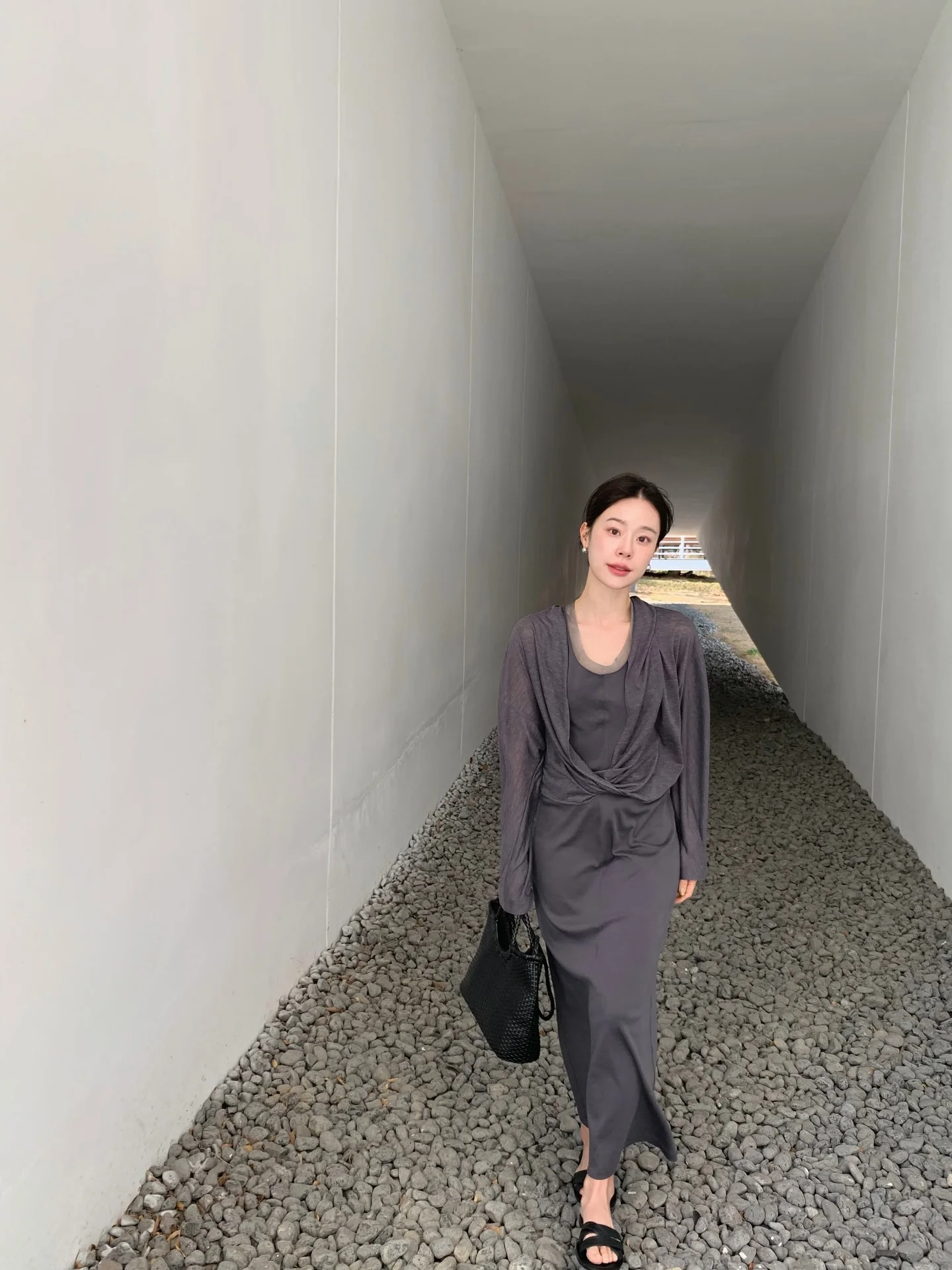 

Nolara Authentic Spring Summer 2026 New Splice Sleeveless Dress Casual High Waist round Neck H-Shape Thin Cotton Dress