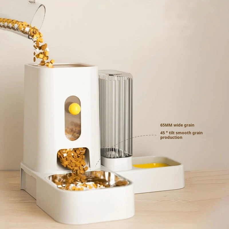 

Pet 2-in-1 Cat Food, Dog Food, Water Dispenser, Large Capacity Cat Food, Dog Food, Pet Feeding, Water Dispenser, Feeding Supplie