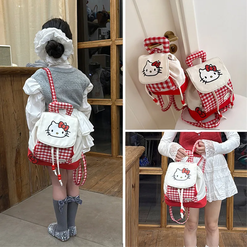 hello kitty large backpack Sanrio for Girls, Boys, Women, Men, Adults, Unisex resistant 600 Hello Kitty Large Capacity Pink