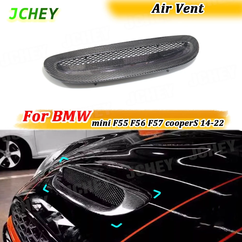 

JCHEY сухое углеродное волокно для BMW mini F55 F56 F57 cooperS 14-22 JCW, передняя крышка, воздухозаборник, капот двигателя, крышка вентиляционного отверстия FRP