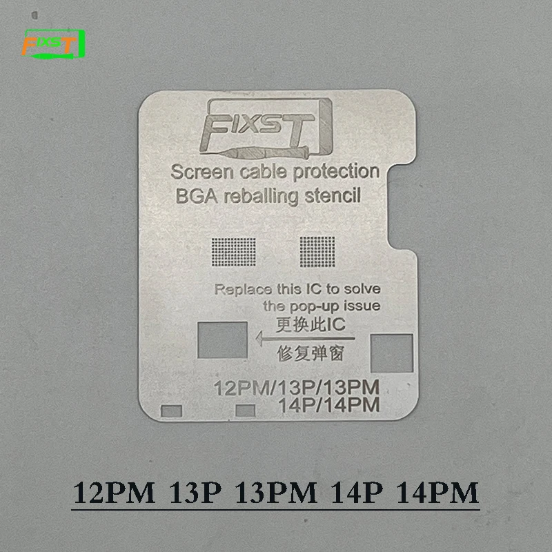 Il più nuovo FIXST 4PCS IP11-14 Series Screen Display IC BGA Reballing Stencil Template per sostituire il IC per risolvere il problema Pop-up