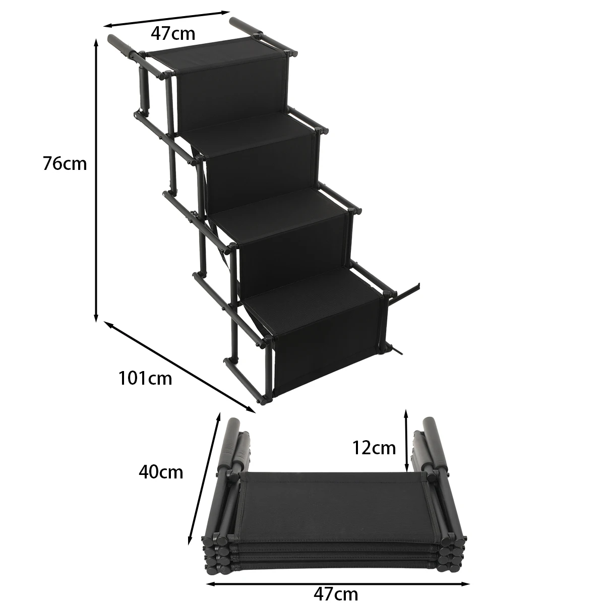 للطي كلب جرو خطوة الدرج غير المحمولة خفيفة الوزن سيارة الكلاب خطوات الدرج سلم منحدر للشاحنات