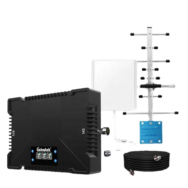 

High Gain 75dbi Triple Band Mobile signal Repeater 2g 3g 4g 900 1800 2100MHz Best Cell Phone signal Booster 4g for House Office