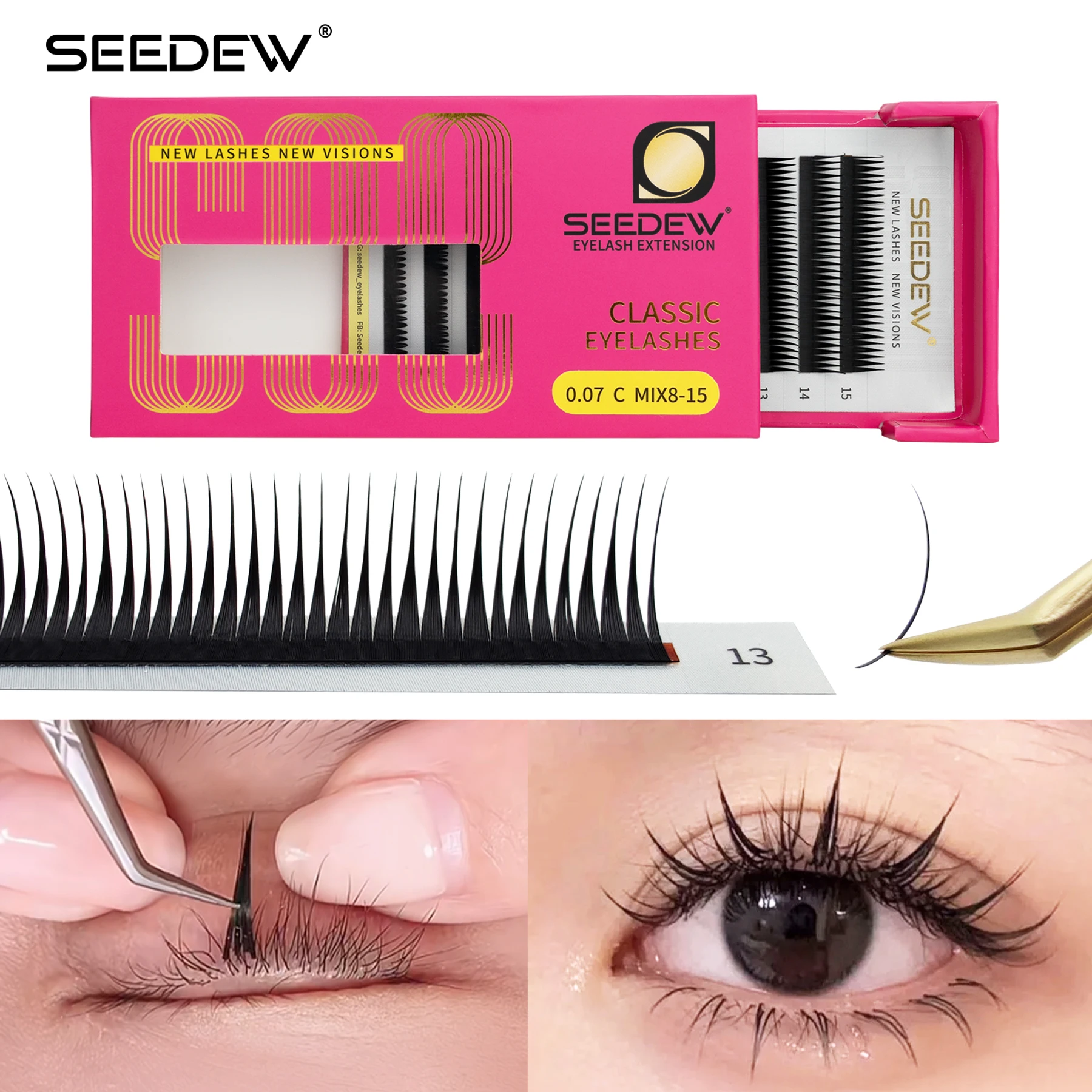 Eyelash Extension Wet Look - SEEDEEW C/D/LJ/LB/LC Manga Wet Look Eyelashes