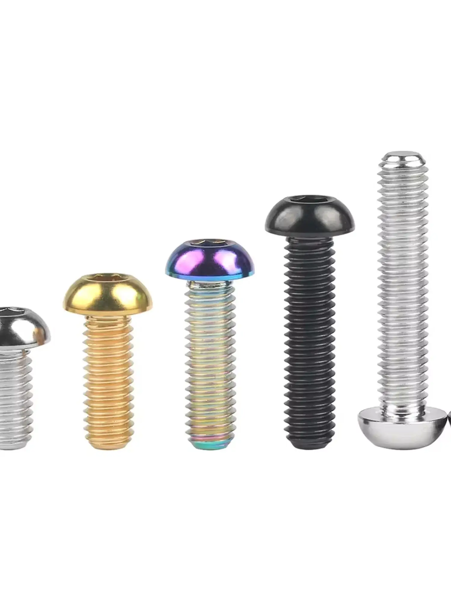 AliExpress Wanyifa Titanium Bolt M4x6 8 10 12 15 20mm Button Allen Key Umbrella Head TI ScrewS for Bicycle